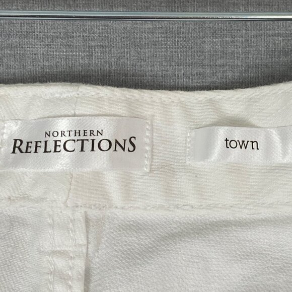 Northern Reflections Town Jeans White Mid Rise Straight Leg Sz 8 Regular - Picture 6 of 12